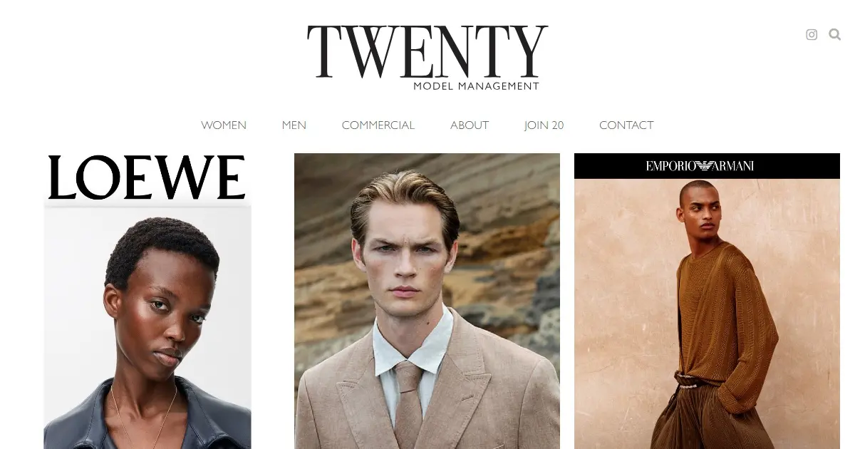 Twenty Model Management logo